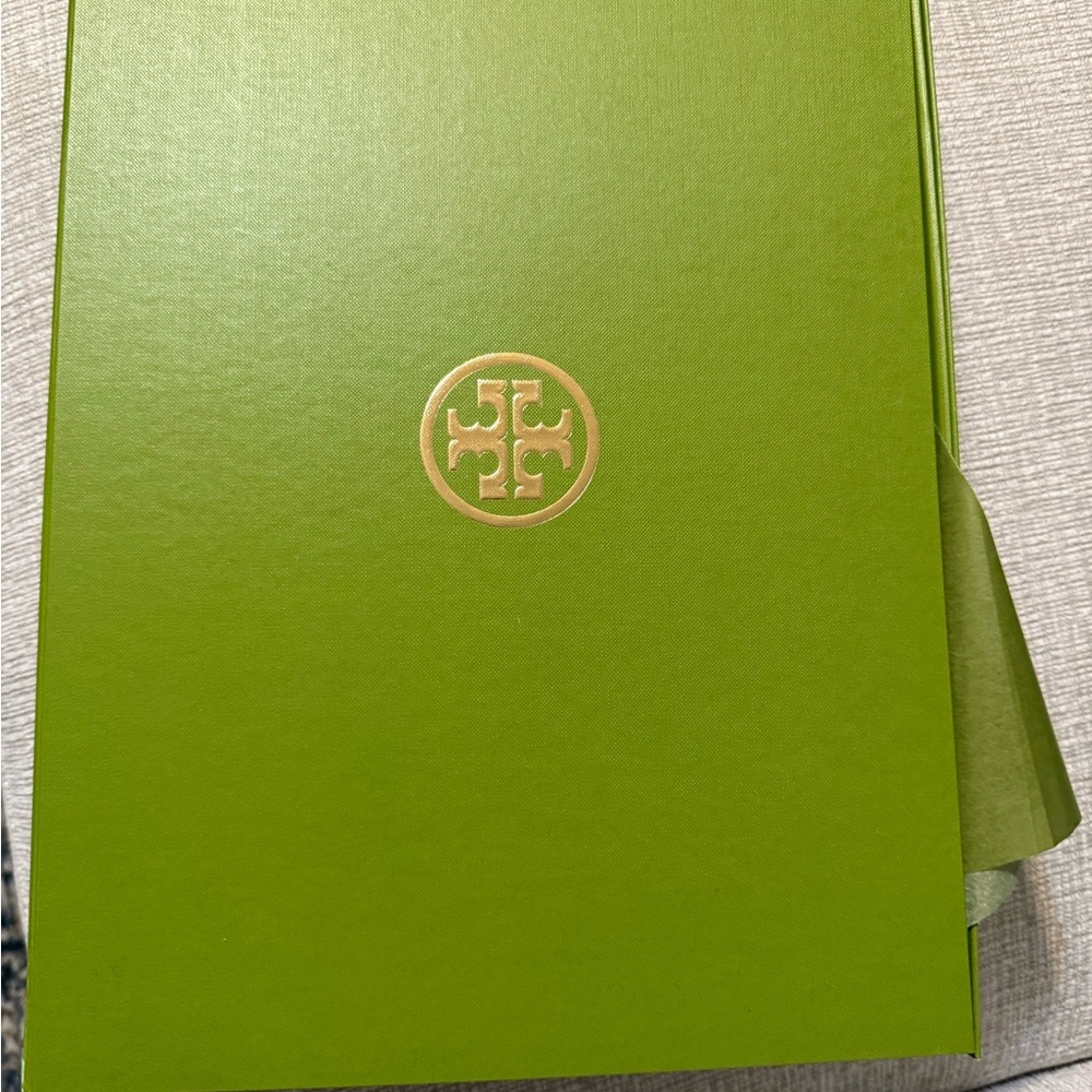 Tory Burch Olive and Gold Accent Box
